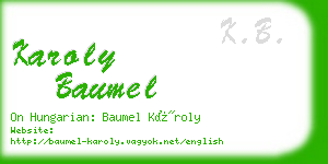 karoly baumel business card